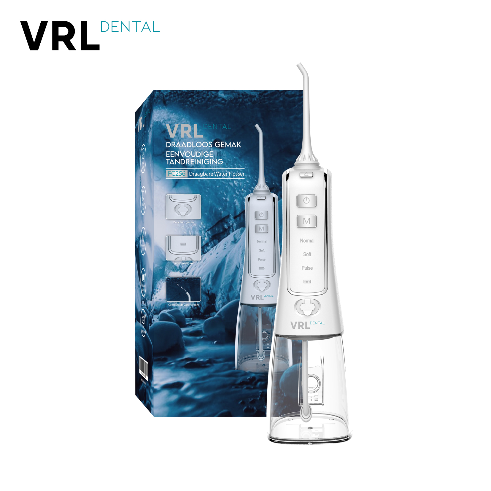 VRL Dental Water Flosser Blanco Package 2